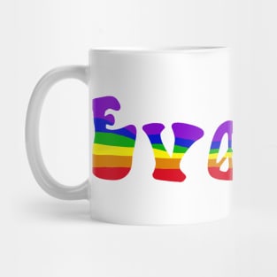 Evolve Rainbow Stripes Mug